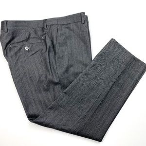 Tiglio Mens Luxe Slim Fit Flat Front Wool Dress Pants